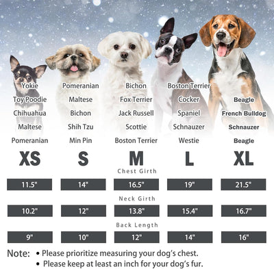 SCENEREAL Winter Dog Vest Coat with Built-in Harness, Warm Puppy Jacket for Small to Medium Dogs, Cold Weather Coat with Zipper, Fleece Puffer Vest, Windproof Snow Clothes