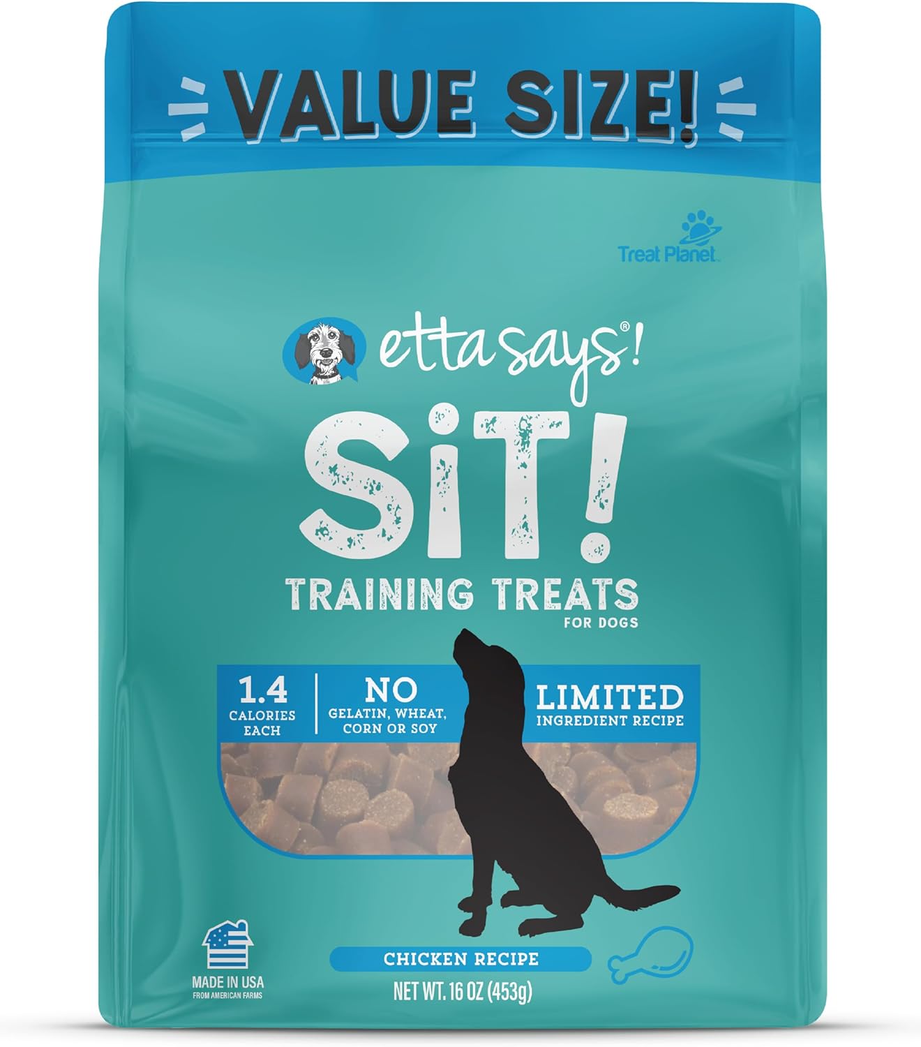 etta says! Training Treats - All Natural Pork and Bacon Soft Treats for Dogs - Made in The USA (16 Oz Pack of 1)