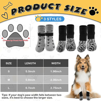 12 Pcs Dog Socks for Hardwood Floors Non-Slip Dog Socks Shoes Prevent Licking Paws Double-Sided Paw Protection Warm Outdoor Indoor to Prevent Slipping and Licking (Small Size)