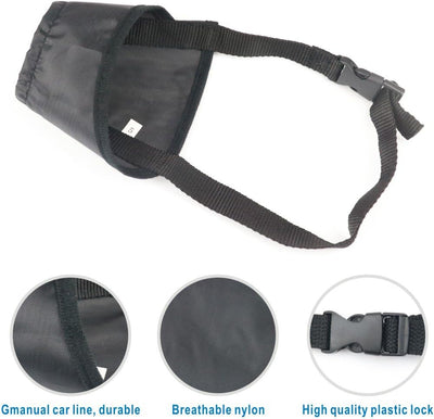 Idepet 7PCS Adjustable Dog Muzzles - Anti-Biting Barking Muzzles for Small, Medium, Large & Extra Dogs (Pack of 7)