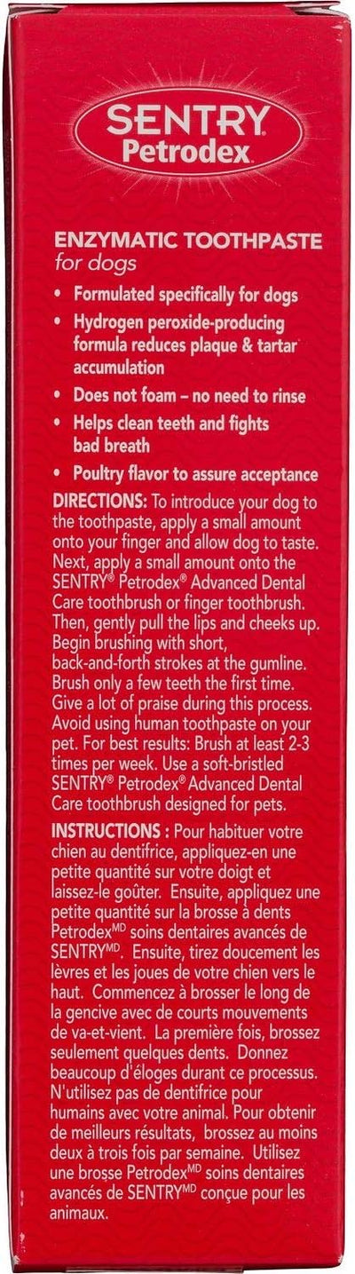 Petrodex Enzymatic Toothpaste for Dogs, Helps Reduce Tartar and Plaque Buildup, Poultry Flavor, 2 Pack
