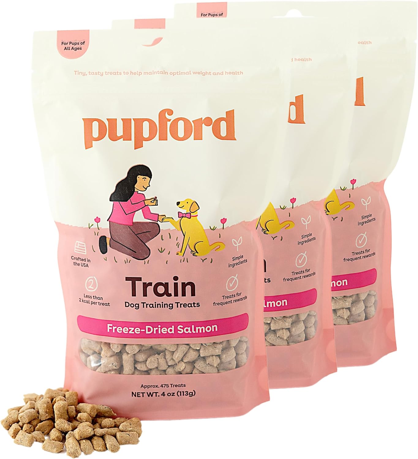 Pupford Freeze Dried Training Treats for Dogs & Puppies, 475+ Three Ingredient Bites (Beef Liver, 4 oz)