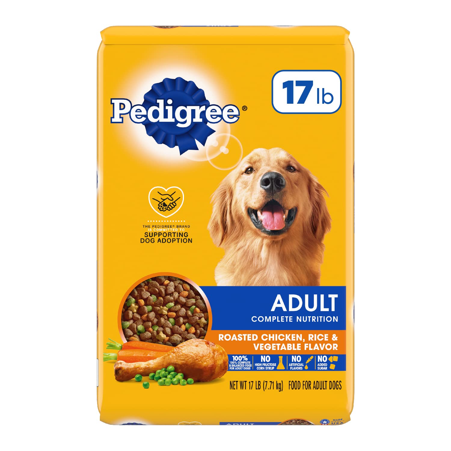 Pedigree Complete Nutrition Adult Dry Dog Food, Roasted Chicken & Vegetable Flavor,18 lb. Bag