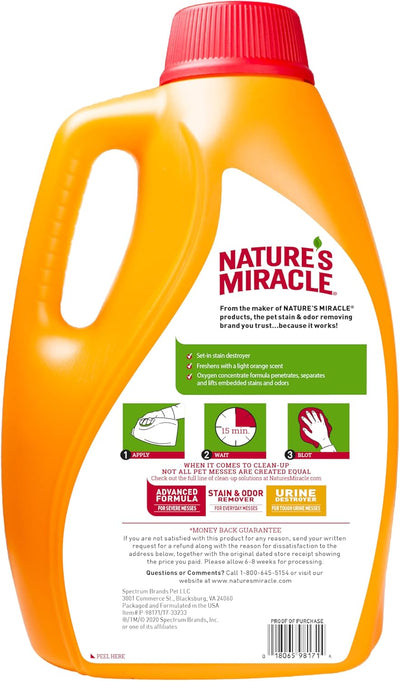 Nature’s Miracle Set-In Stain Destroyer Dog, Oxy Formula With Orange Scent, 1 Gallon