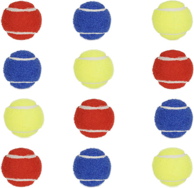 1.5" Small Tennis Balls for Dogs - Cat Toy 3 Colours and Pack of 12 Mini Tennis Balls for Small Dogs