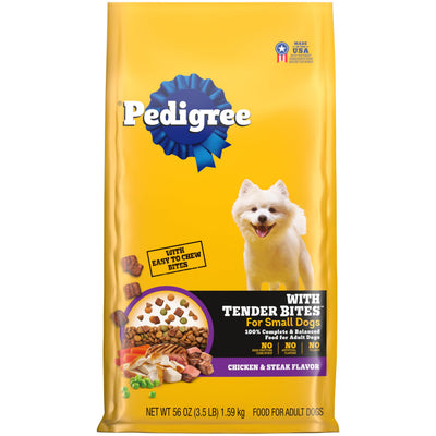 Pedigree Complete Nutrition Adult Small Dog Dry Dog Food, Grilled Steak and Vegetable Flavor, 14 lb. Bag