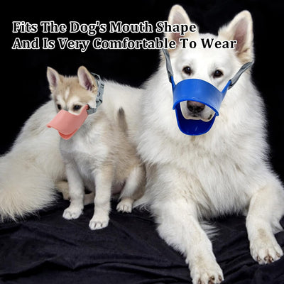 3PCS Dog Muzzle, Mouth Cover Silicone Dog Anti Barking Chewing,Cute Duck Shape,Anti bite Adjustable Loop Pets Muzzle (Small, Medium,Large)