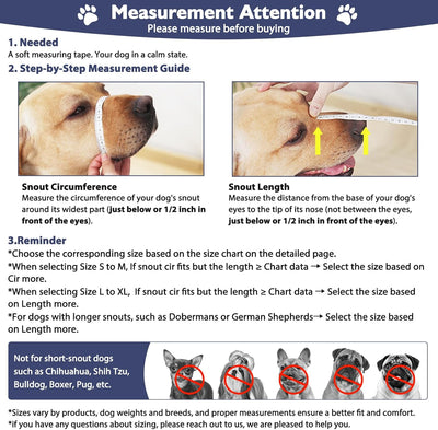 Mayerzon Dog Muzzle, Basket Muzzle for Small Medium Large Sized Dogs, Muzzle for Dogs to Prevent Biting for Grooming Scavenging, Breathable Muzzle for Husky Golden Retriever Labrador Beagle
