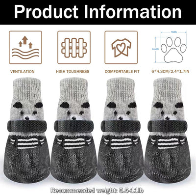 Dog Shoes for Small Dogs, 2024 New Waterproof Anti Slip Dog Shoes for Walking, All Weather Protect Paws, Breathable Dog Boots for Hardfloors, Outdoor Walking (Black, M)