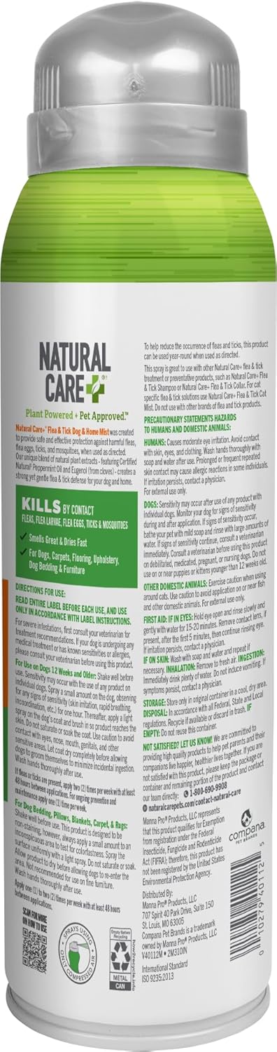 Flea and Tick Spray for Dogs - Flea & Tick Treatment for Dogs - Flea & Tick Killer with Certified Natural Oils - 14 Ounces
