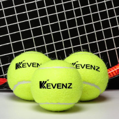 KEVENZ 12/24-Pack Standard Pressure Training Tennis Balls, Highly Elasticity, More Durable, Good for Beginner Training Ball
