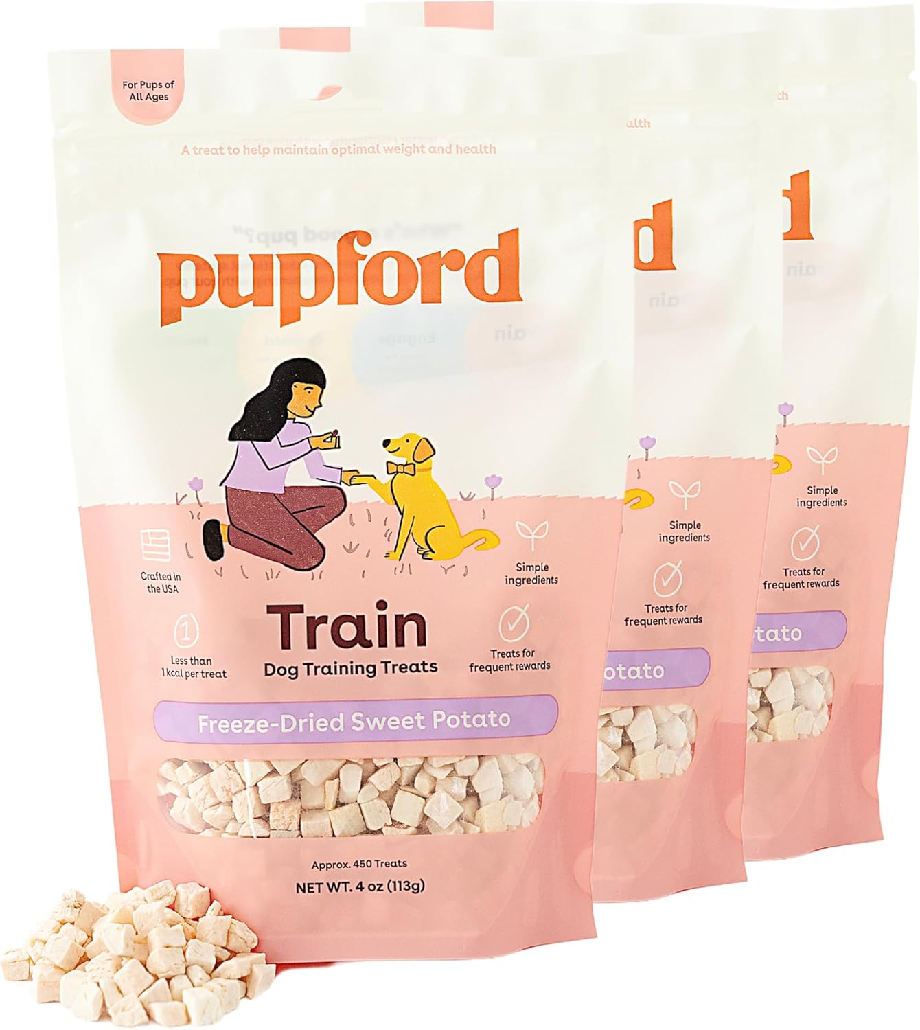 Pupford Freeze Dried Training Treats for Dogs & Puppies, 475+ Three Ingredient Bites (Beef Liver, 4 oz)