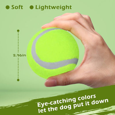 Yunsailing 50 Packs Small Tennis Balls for Dogs Bulk Dog Toys Pet Interactive Mini Tennis Balls for Training Play Exercise and Fetch(Yellow)