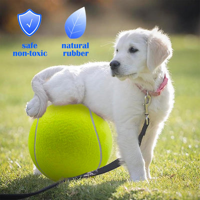 Pelota de tenis gigante para perros de 9.5 pulgadas, juguetes grandes para mascotas, juguetes divertidos para deportes al aire libre, regalo con agujas de inflado