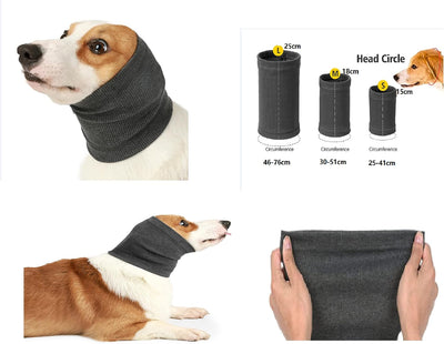 2 Pack Dog Hoodies for Large Dogs, Cats - Blue+Grey L - Stress-Reducing, Protective Earmuffs