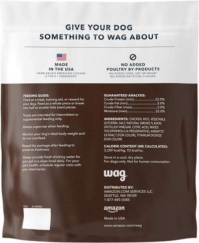 Amazon Brand - Wag Dog Treats, Chicken and Waffle Bites, 24 oz Resealable Pack of 1