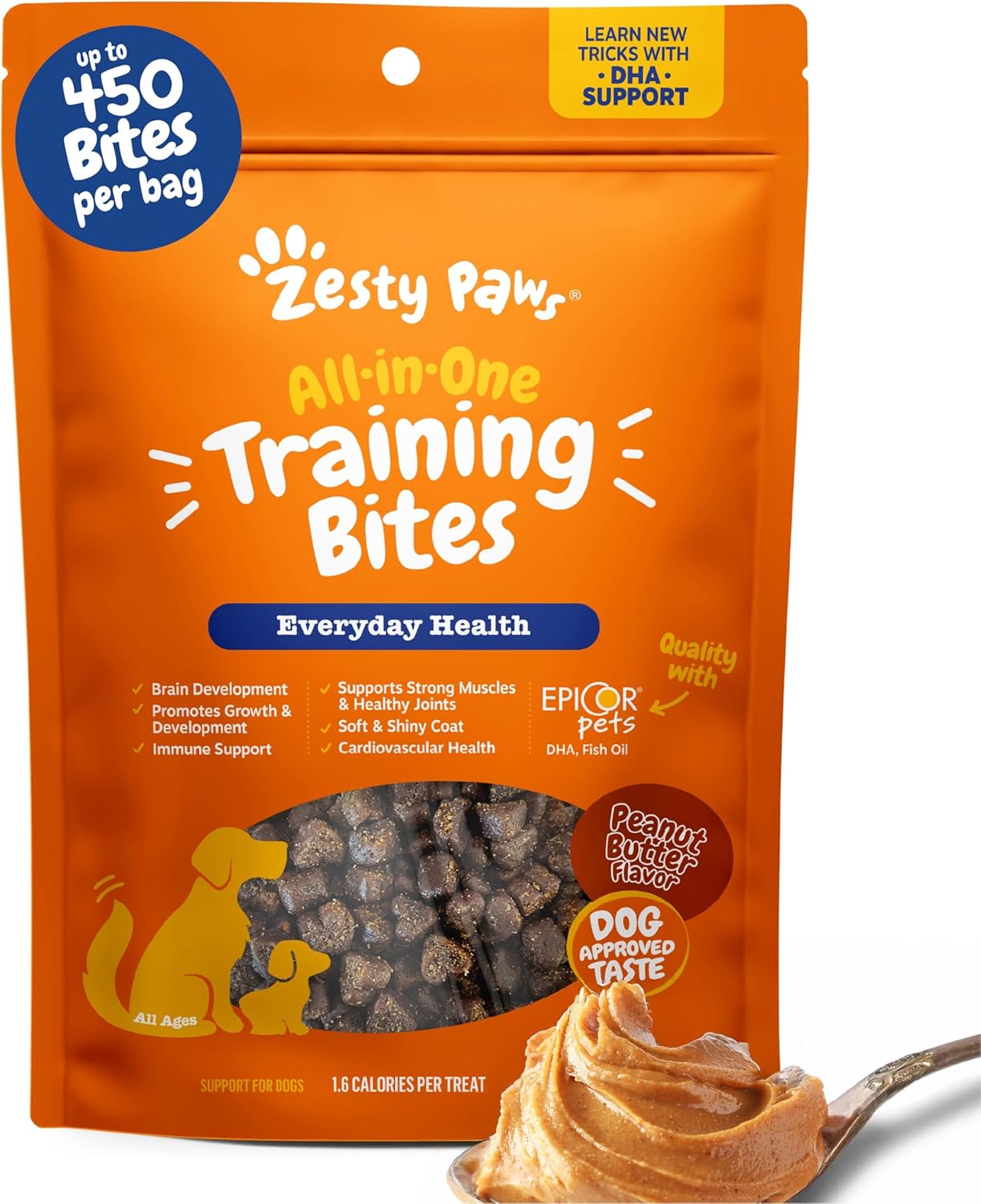 Zesty Paws Training Treats for Dogs & Puppies - Dog Treats for Training - Healthy Dog Chews for Hip, Joint & Muscle Health - for All Breeds and Ages - Bacon Flavor - 12oz