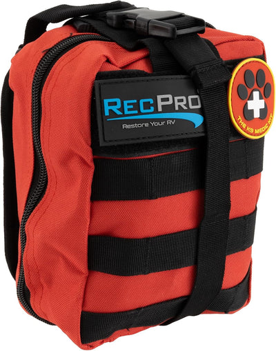 RecPro RV Dog First Aid Kit for Travel Pets | Emergency Supplies | Medical Essentials Camping Pack with Belt Loops