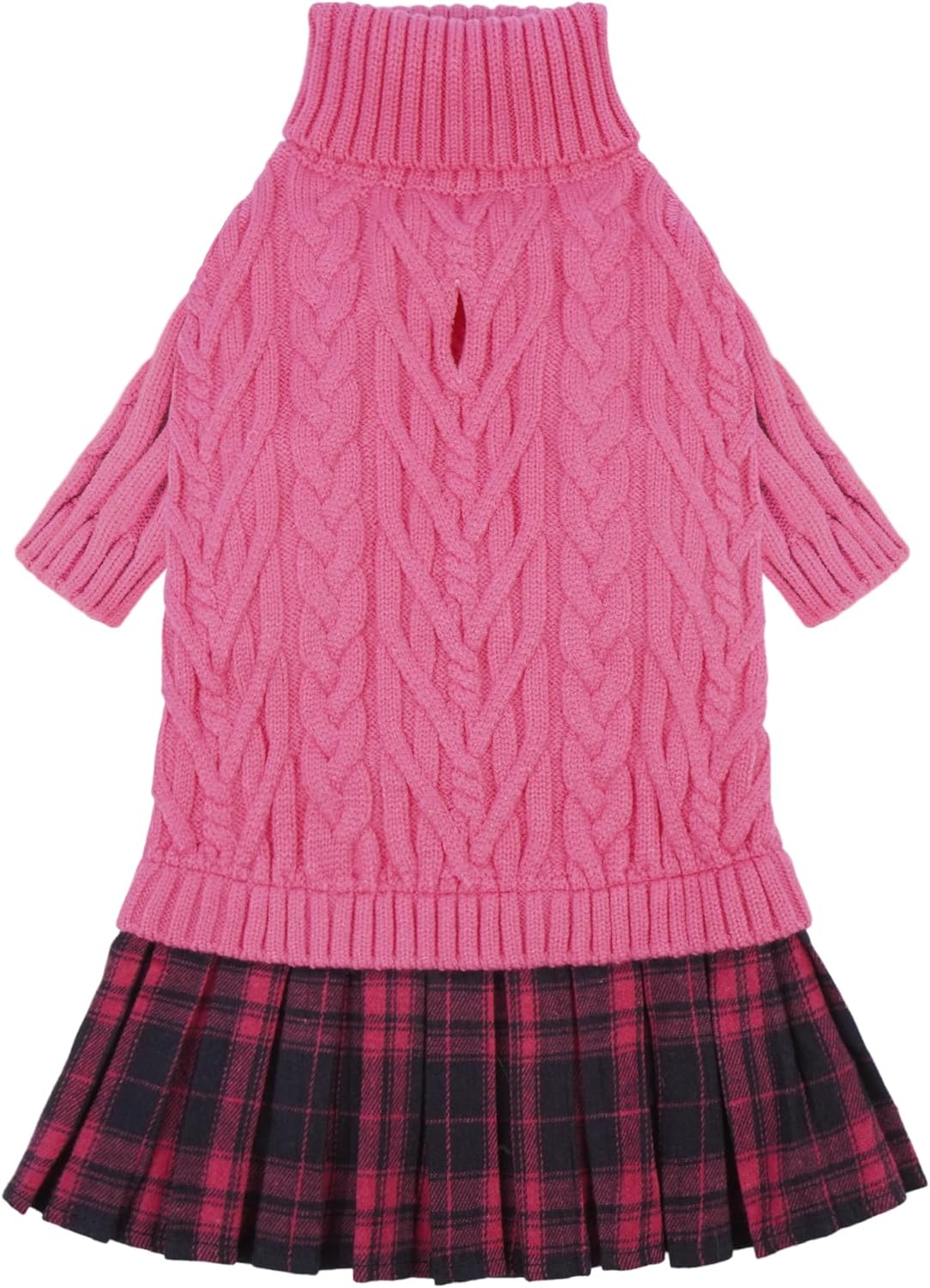 IECOii Big Girl Dog Sweater Dress, Cable Knit Sweater for Extra Large Dogs Girl,Purple,4XL, Cute Dog Warm Dress for Fall Winter, Good Stretcy Fit Knitwear for Giant Breed Dogs Female Indoor & Outdoor