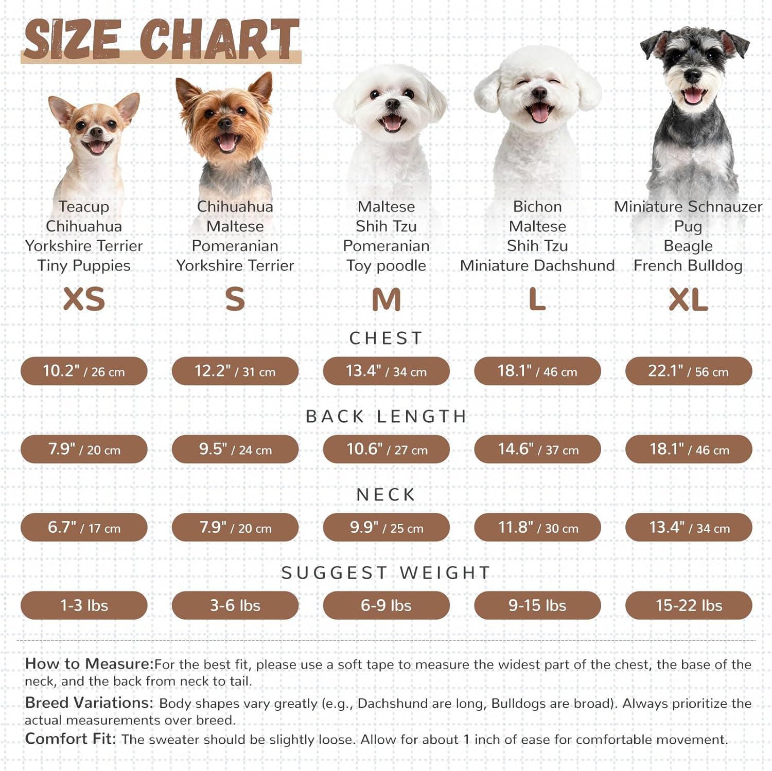 Small Dog Sweaters Cute Bear Dog Cardigans Clothes for Small Medium Dogs Boy Girl Puppy Cat Knitting Cardigan Outfits Dogs Winter Coats Warm Pet Doggy Clothes Soft Knitwear Apparel (Beige,XS)