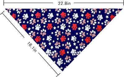 4th of July Dog Bandana, American Patriotic Cat Bandana for Large Medium Small Pets Puppies (Small)