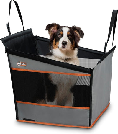 K&H Pet Products Buckle N Go Dog Car Seat for Large Dogs, Waterproof Fabric, Breathable Mesh Sides, Adjustable Seat Belt Leash, Carseat for Medium to Large Pets, Car Seat Cover - 21 X 19 X 19in