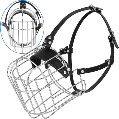 Extra Large Dog Muzzle for Great Dane – Cage Muzzles for Barking and Prevent Biting - Metal Basket Dog Muzzle for Large Dogs Rottweiler, Cane Corso, German Shepherd, Mastiff, Labrador