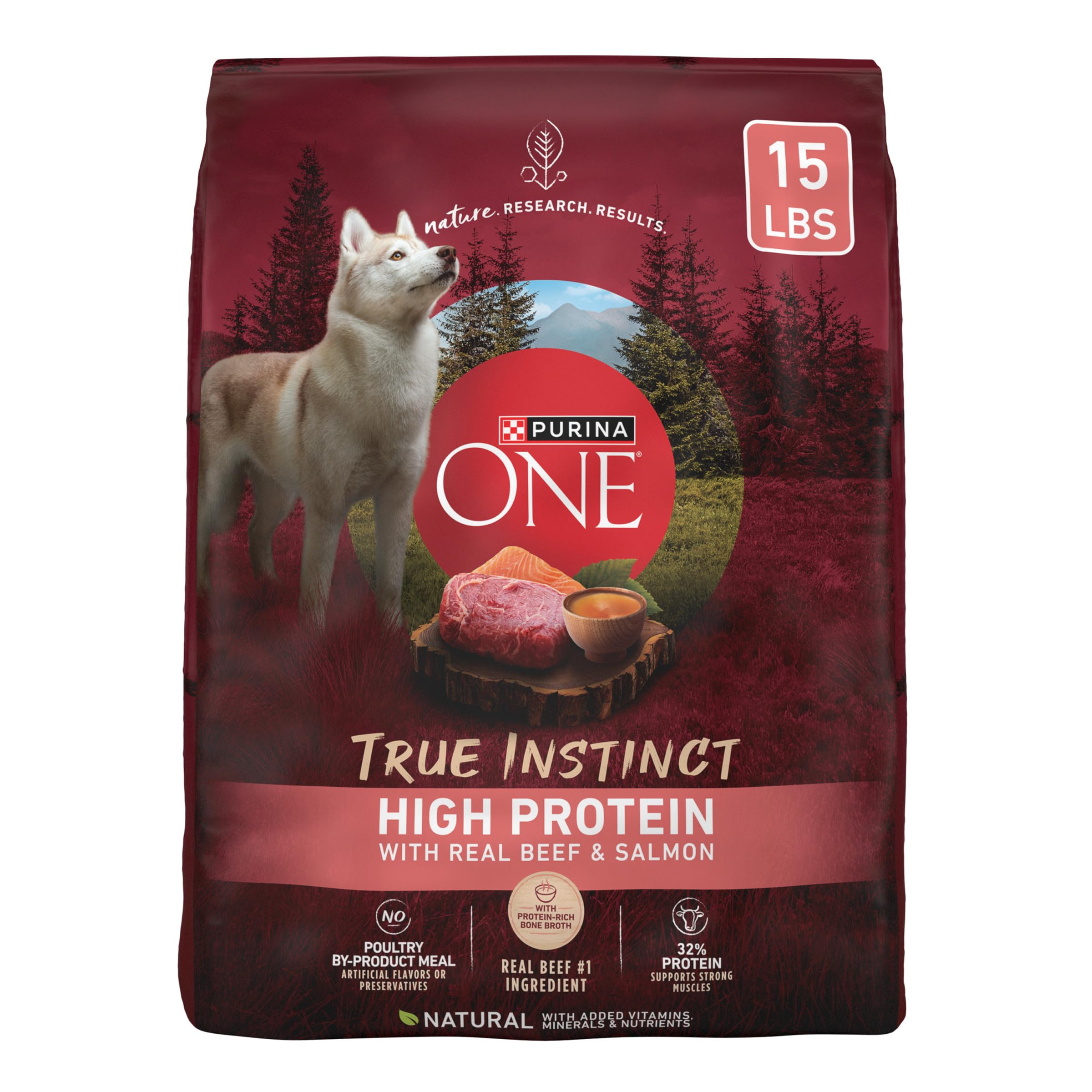 Purina ONE True Instinct With A Blend Of Real Turkey and Venison Dry Dog Food - 15 lb. Bag