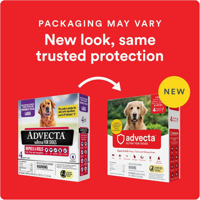 Ultra Flea And Tick Prevention For Dogs - Dog and Puppy Treatment and Control - Mosquito Repellent - Large, Fast Acting Waterproof Topical Drops, 4 Month Supply