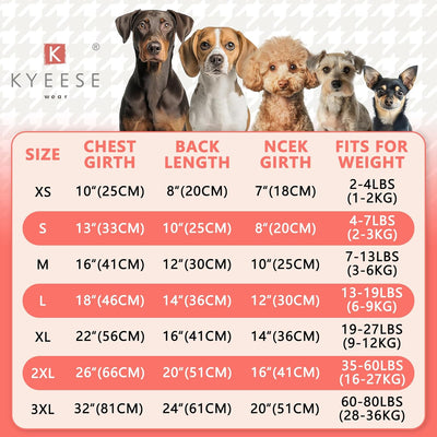KYEESE Dog Sweaters for Small Dogs Girl Pullover Dog Sweater Comfy Small Dog Sweater with Bowtie Buffalo Check Dog Coats Dog Clothes Turtleneck Dog Sweater Dress Knitwear Puppy Sweater