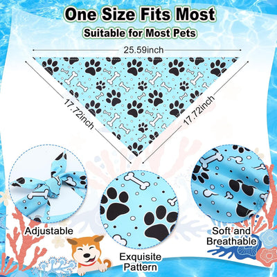 40 Pcs Dog Bandana Bulk Cute Bandana for Dog Adjustable Washable Pet Triangle Scarf Holiday Kerchief Bibs for Small and Medium Pet Costume Accessories Decorations