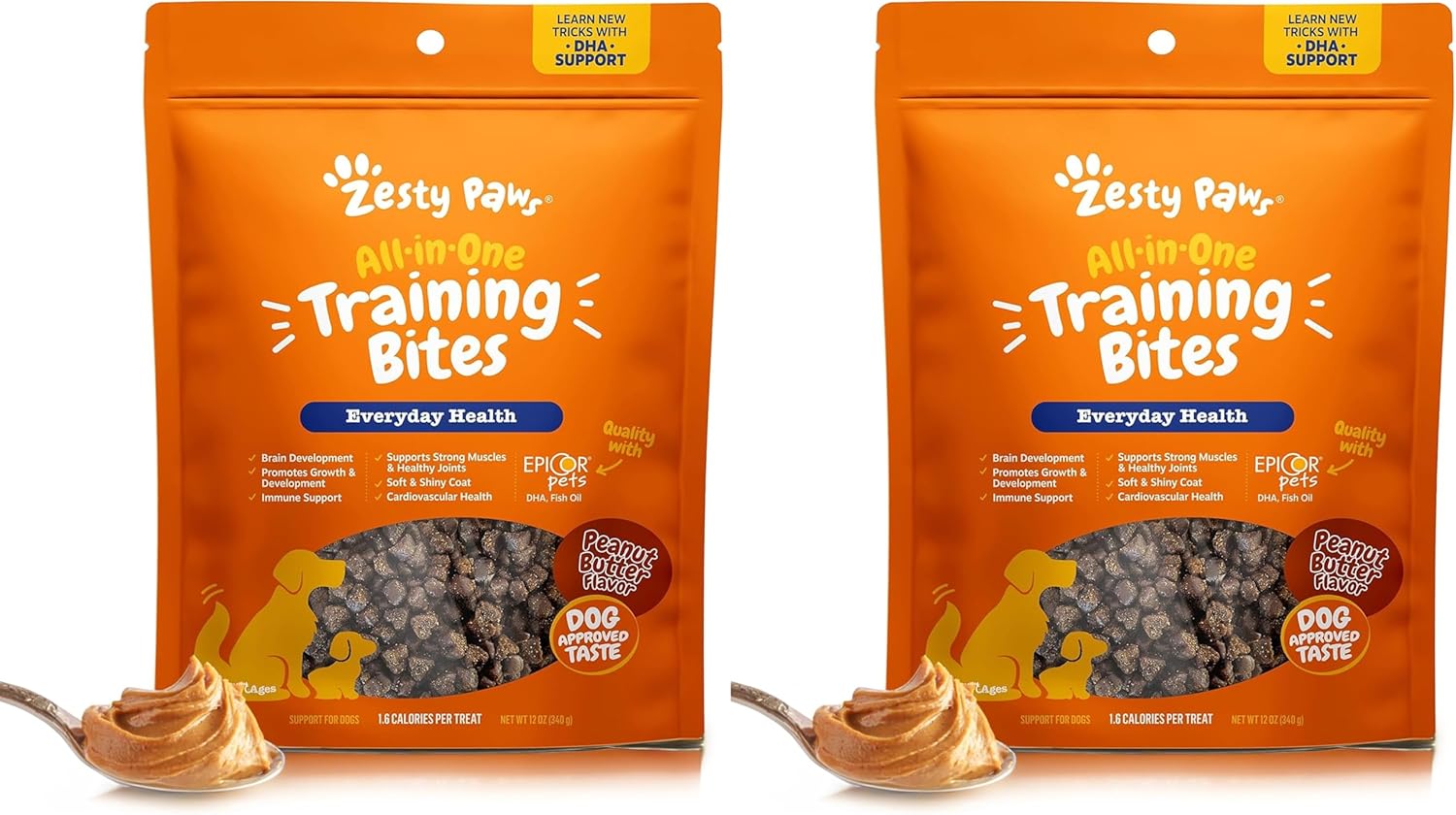 Zesty Paws Training Treats for Dogs & Puppies - Dog Treats for Training - Healthy Dog Chews for Hip, Joint & Muscle Health - for All Breeds and Ages - Bacon Flavor - 12oz