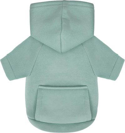 Winter Dog Hoodie with Pockets - Solid Color Polycotton Sweatshirt for Small, Medium, and Large Dogs - Soft, Warm, Cozy Pet Clothing for Cold Weather - Ideal for Outdoor Walks.Cyan Cyan Blue-S