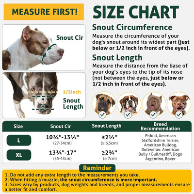 Mayerzon Pitbull Muzzle, Basket Muzzle for Large Dogs Rottweiler to Prevent Biting Chewing Scavenging, Breathable Dog Mouth Guard for Grooming Vet Visits That Allows Panting Drinking