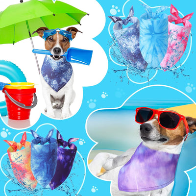 16 Pcs Cowboy Dog Bandanas Triangle Scarf for Pets - Cat and Dog Kerchief Holiday Seasonal Collar - Washable Cute Bib for Small Medium Large Dogs Cats (Vivid Style)