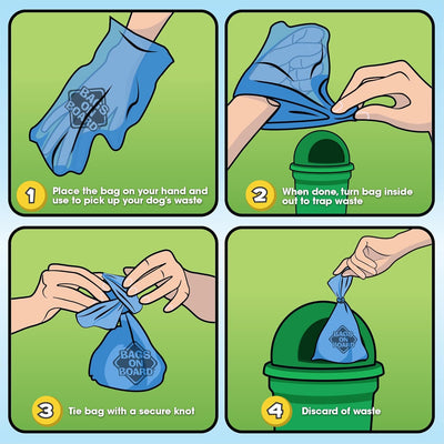 Dog Poop Bags | Strong, Leak Proof Dog Waste Bags | 9 x14 Inches, 315 Blue Bags