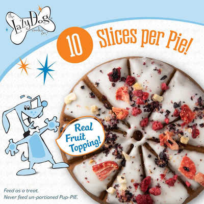 The Lazy Dog Cookie Co. Original Pup-Pie, Happy Howlidays Celebration Dog Treats, Merry Christmas Dog Gift, Holiday Party Snacks for Dogs, Made in USA, 6 in., 5 oz. (Pack of 1)