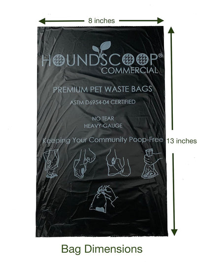 Case of 2000 Pet Waste Bags on Roll (10 Rolls of 200 bags per roll) Dog Waste Station Bags for HOA, Residential, commercial roll bag for Poop Station Dispensers