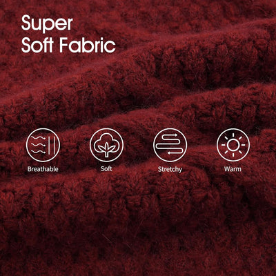 IECOii Big Dog Sweater - XXXL & XXXXL Dog Sweaters, Winter & Fall Coat for Large Dogs, Warm Dark Red - 4XL