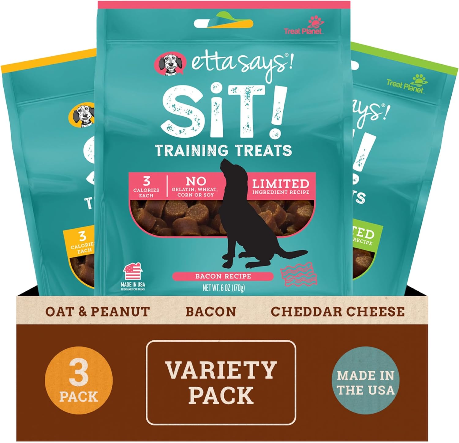 etta says! Training Treats - All Natural Pork and Bacon Soft Treats for Dogs - Made in The USA (16 Oz Pack of 1)