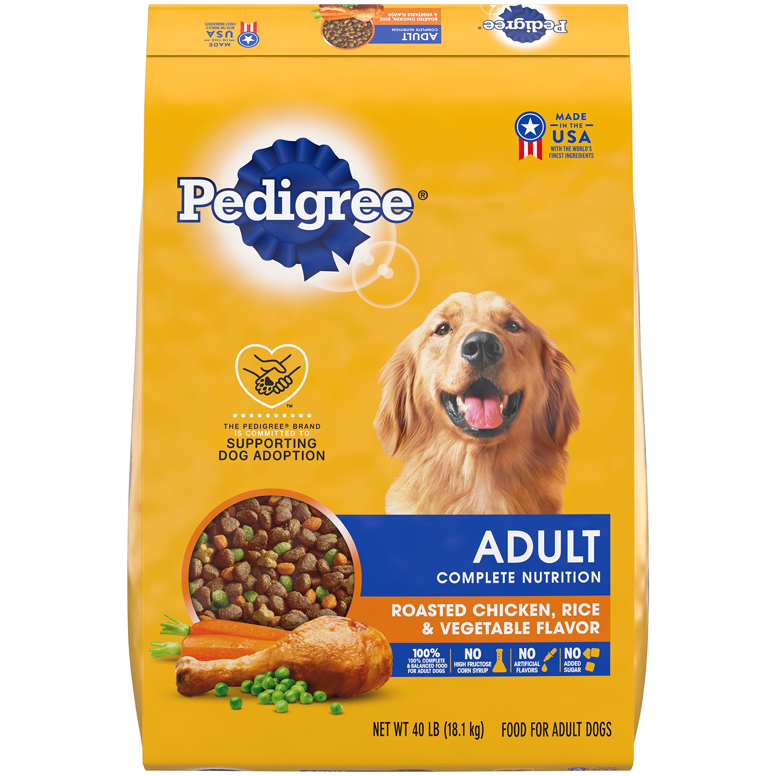 Pedigree Complete Nutrition Adult Dry Dog Food, Roasted Chicken & Vegetable Flavor,18 lb. Bag