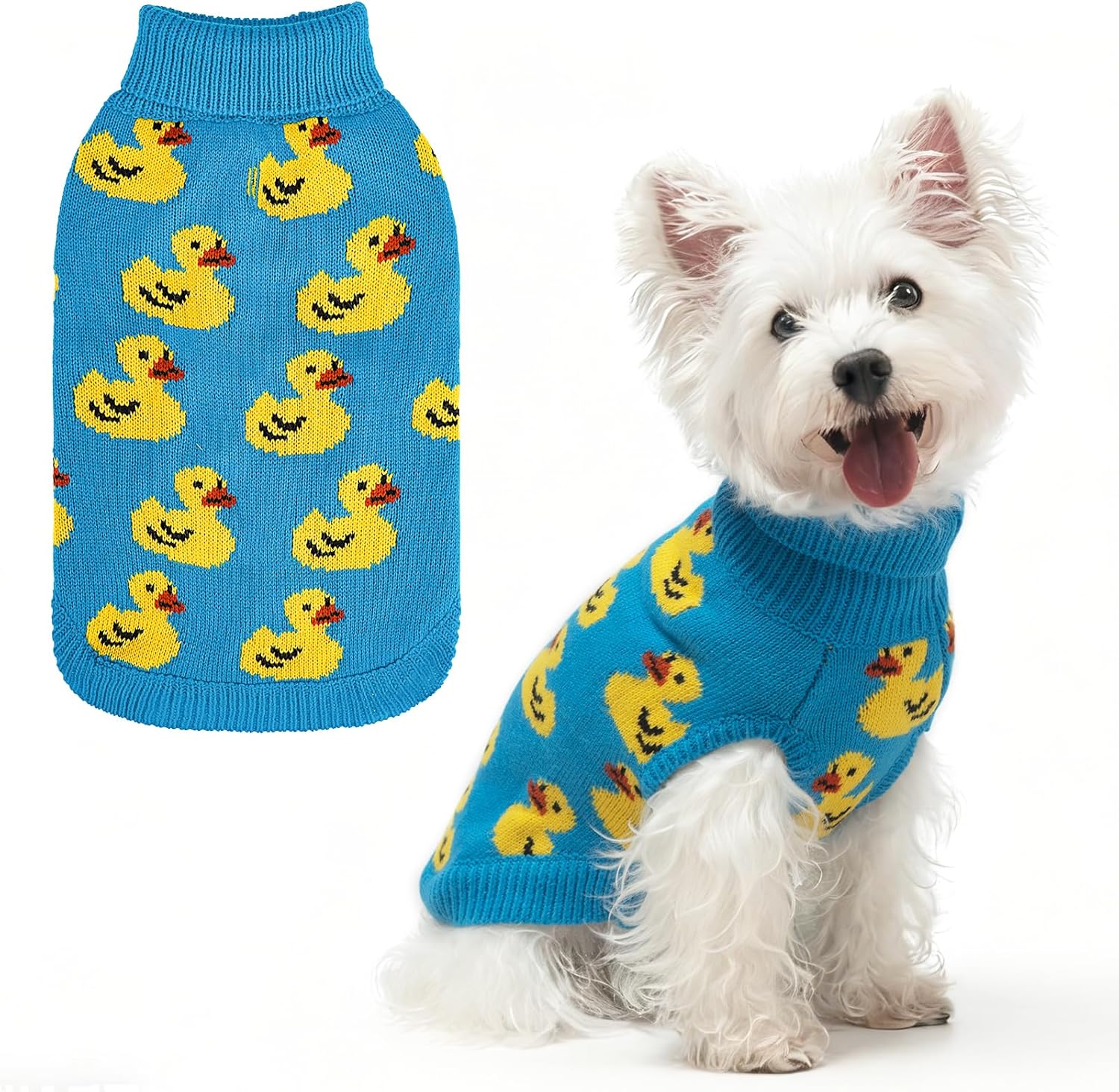 Dog Sweaters for Small Dogs - Cute Girl Dog Clothes Knitwear Warm Puppy Winter Sweater, Pink Strawberry