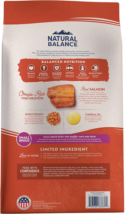 Natural Balance Limited Ingredient Diet Salmon & Sweet Potato | Small-Breed Adult Grain-Free Dry Dog Food | 12-lb. Bag