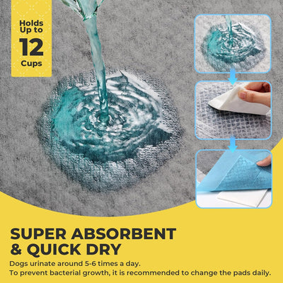 Dog Pee Pads: Super Absorbent & Leak-Proof Puppy Pads - Charcoal Thicken Disposable Dog Training Pads Potty Pads for Dogs - Pee Pads for Doggie Cats Rabbits Quick Dry 24''x24'' Pack of 40