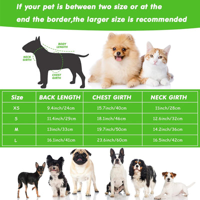 2 Pieces Pet Dog Raincoat Clear Pet Waterproof Clothes Hooded Rain Jacket Plastic Puppy Rain Poncho Rainwear for Small Medium Dog(S,Blue and Green)