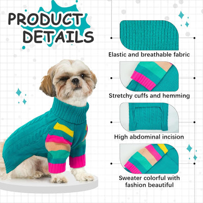 XLarge Dog Sweaters Male Female, Large Dog Sweater Turtleneck Stretchy, XL Dogs Sweaters for Winter Spring Autumn Christmas, Sweater for Extra Large Dogs Collie Pitbull, Pet Knitwear XL