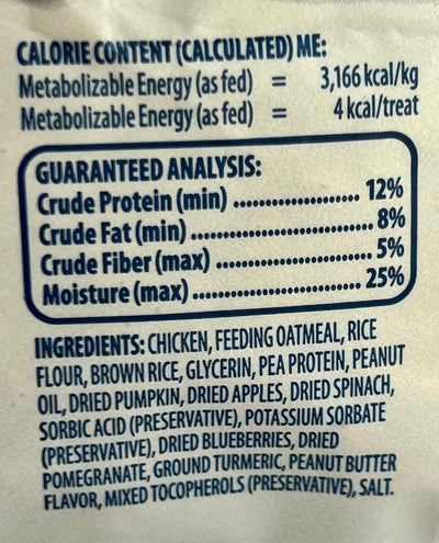 Golden Rewards Superfood Blend Training Treats Peanut Butter Flavor (1) 9oz Bag