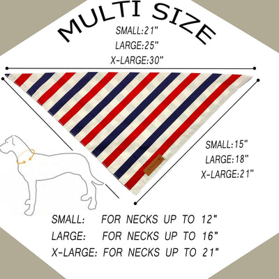 Realeaf 4th of July Dog Bandanas 2 Pack, Reversible American Flag Pet Scarf for Boy and Girl, Premium Durable Fabric, Patriotic Bandana for Large and Extra Large Dogs (X-Large)