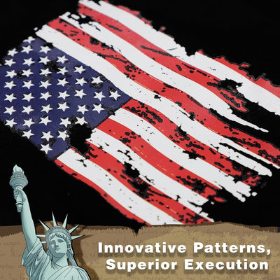 American Flag Inspired Dog Vest: Perfect Dog Shirt, Ideal Tank Top for Everyday Wear, Independence Day Celebrations Quality Materials Cute and Stylish Look Black Battle Damaged XS