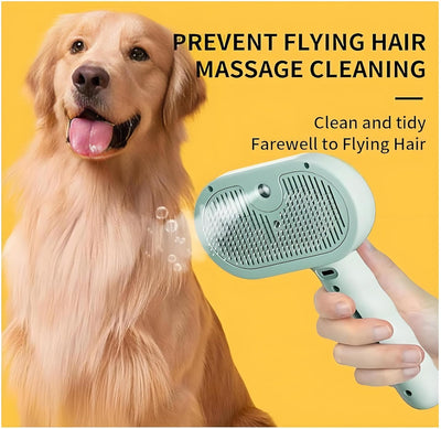 2025 Dog Brush, Sniffy Universe Dog Steamer, Shampoo Brush Steam Dogs Washer, 3-In-1 Steam Grooming Brush For Long Haired Pets (Green)